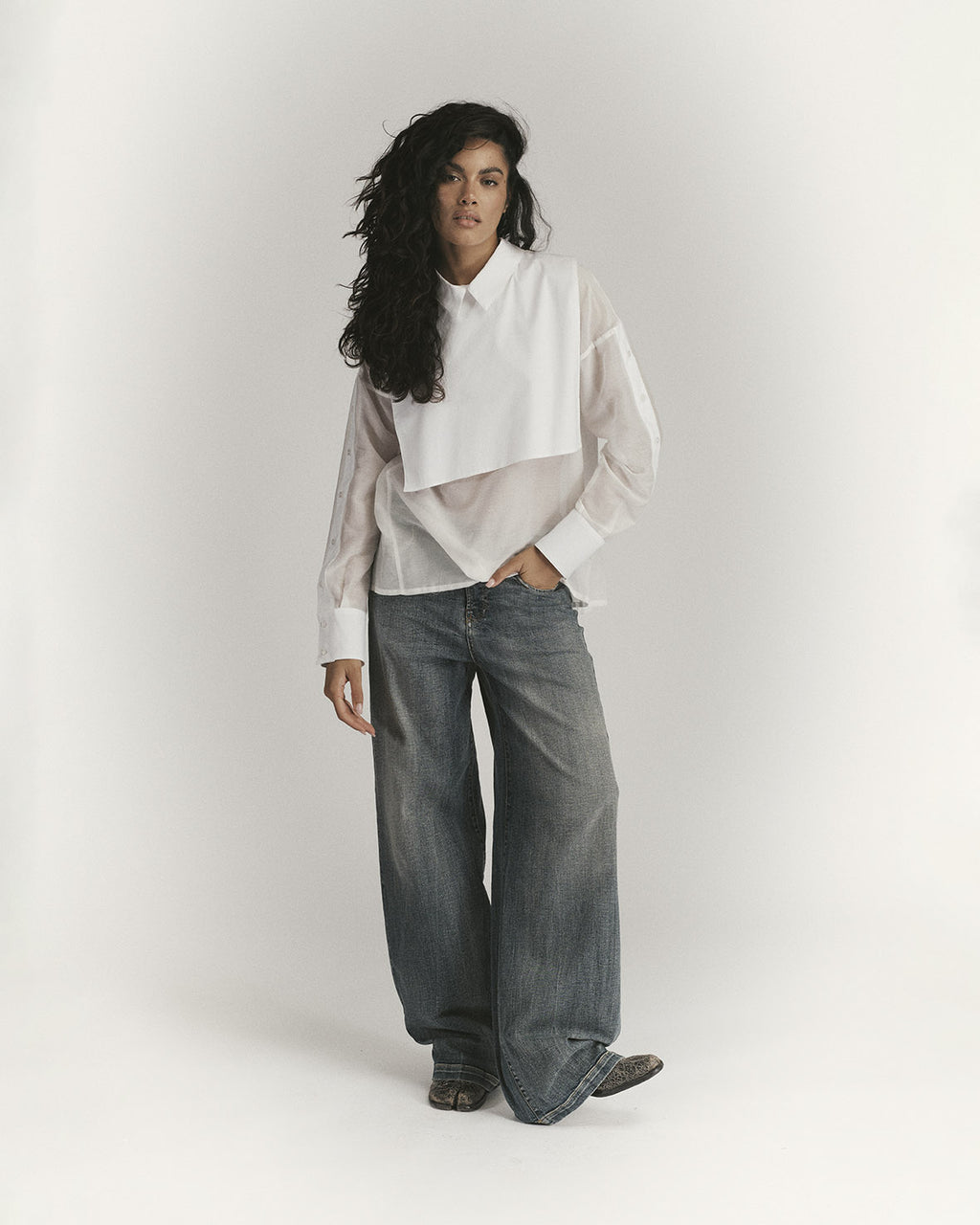 Camicia Voilé Cotone e Seta