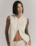 Gilet Rigato Gessato Chiaro