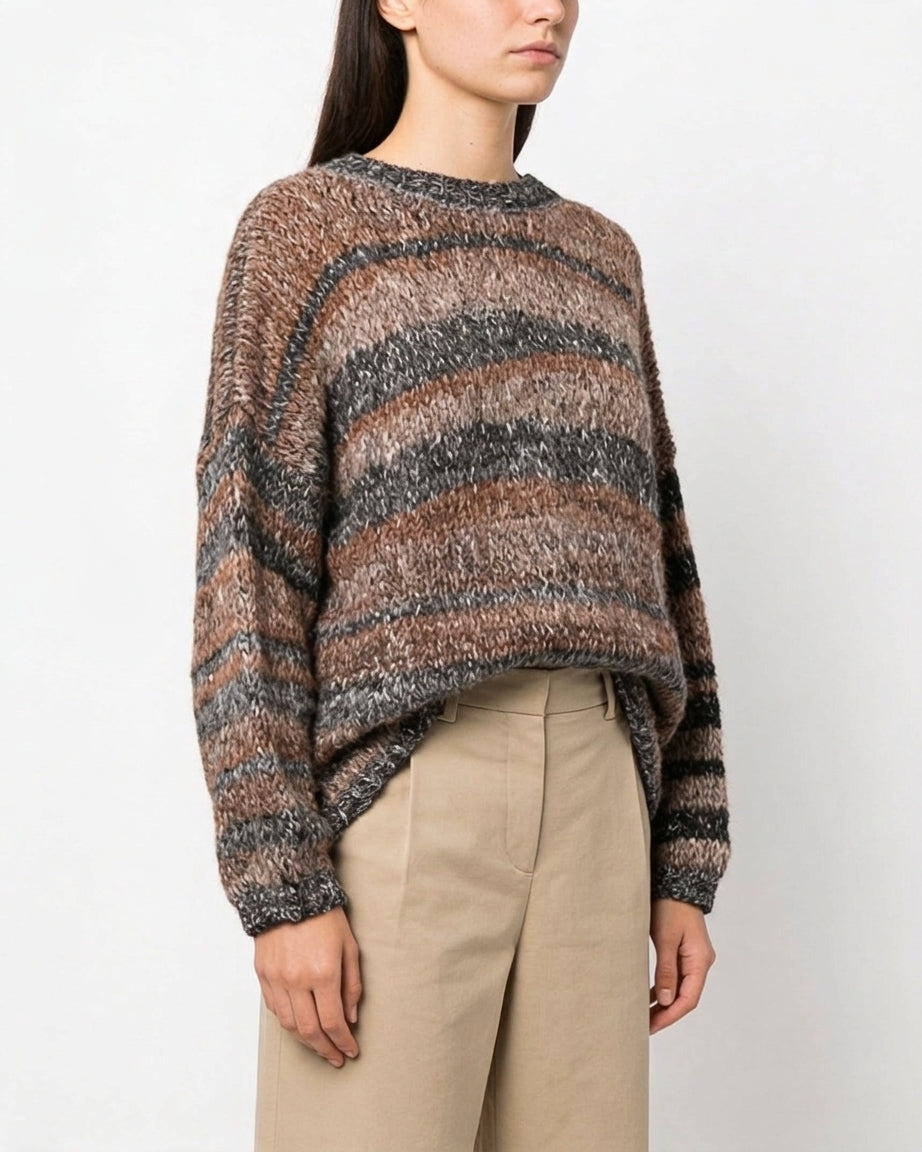 Maglia a righe Tabacco