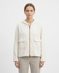 Giacca felpa con cappuccio e zip centrale