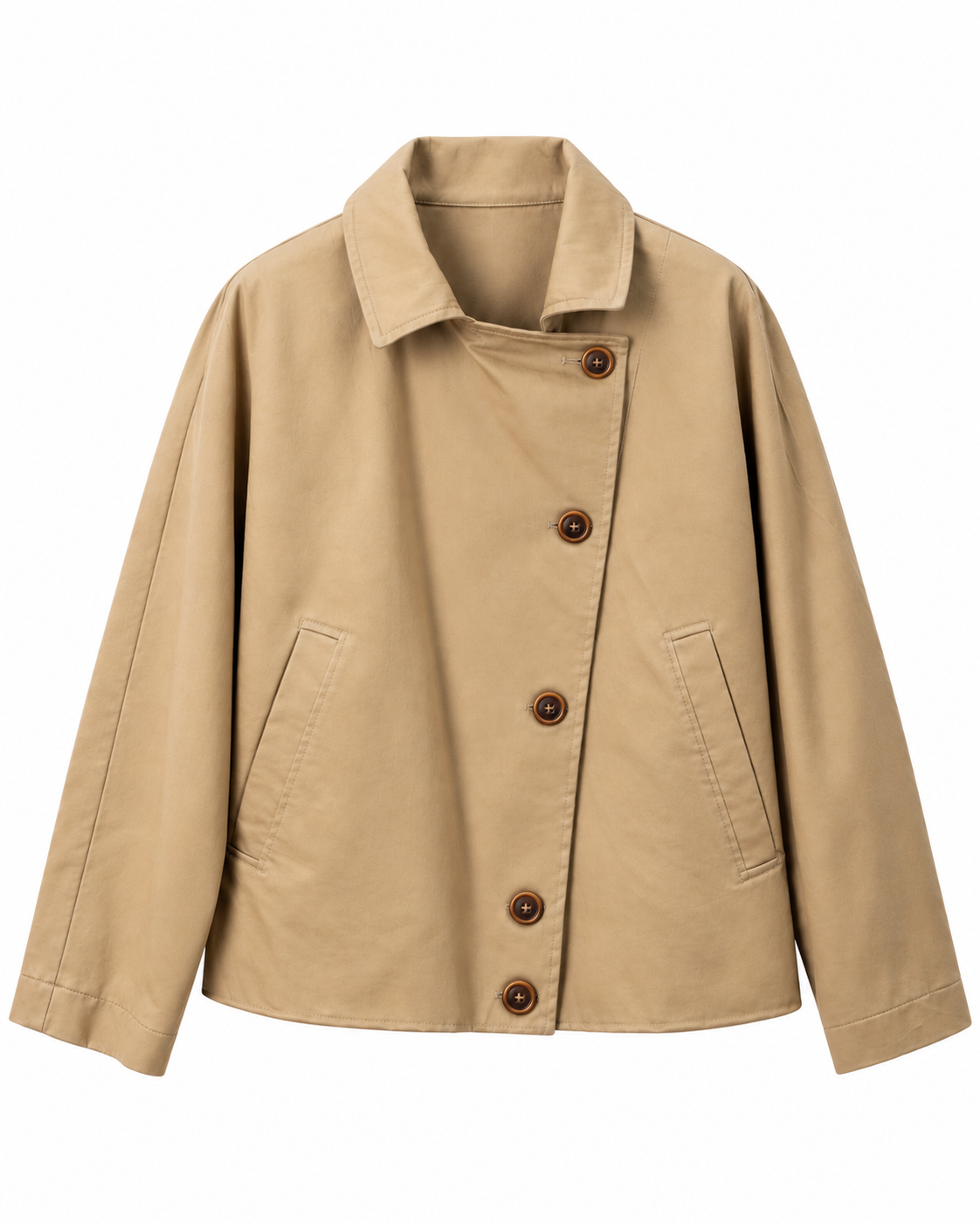 Giacca corta in canvas smerigliato