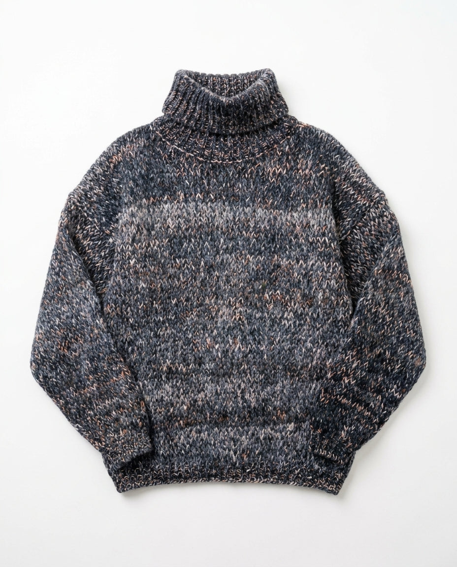 Maglia con collo melange