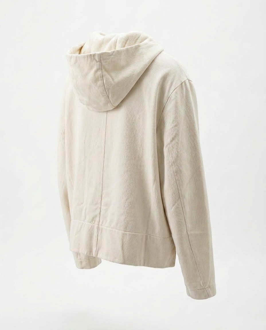 Giacca felpa con cappuccio e zip centrale
