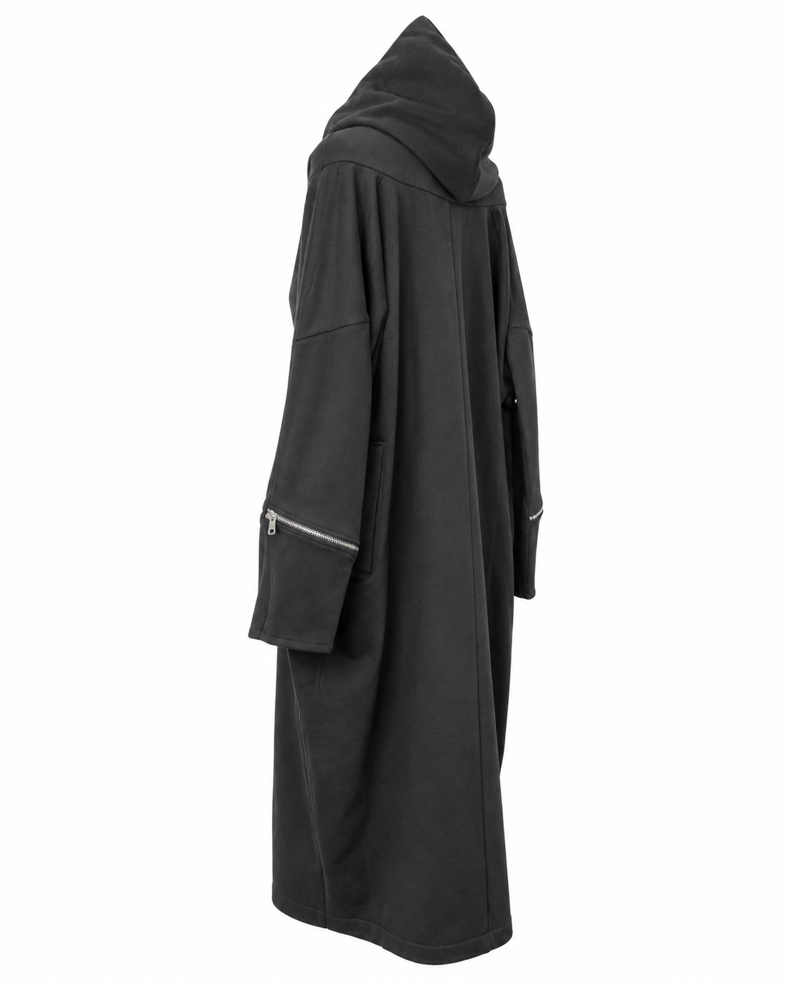 Maxi cardigan felpa con zip centrale