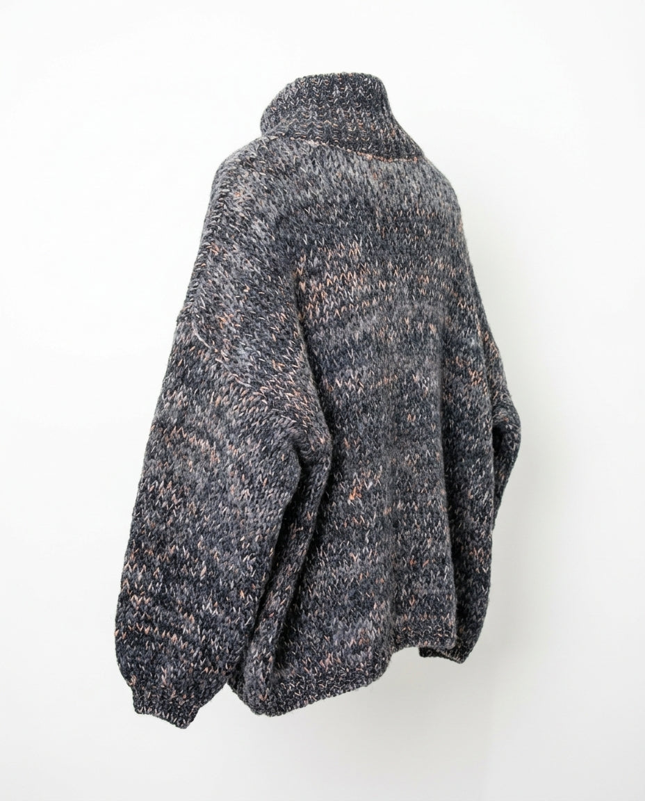 Maglia con collo melange