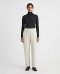 Pantalone velluto con elastico in vita