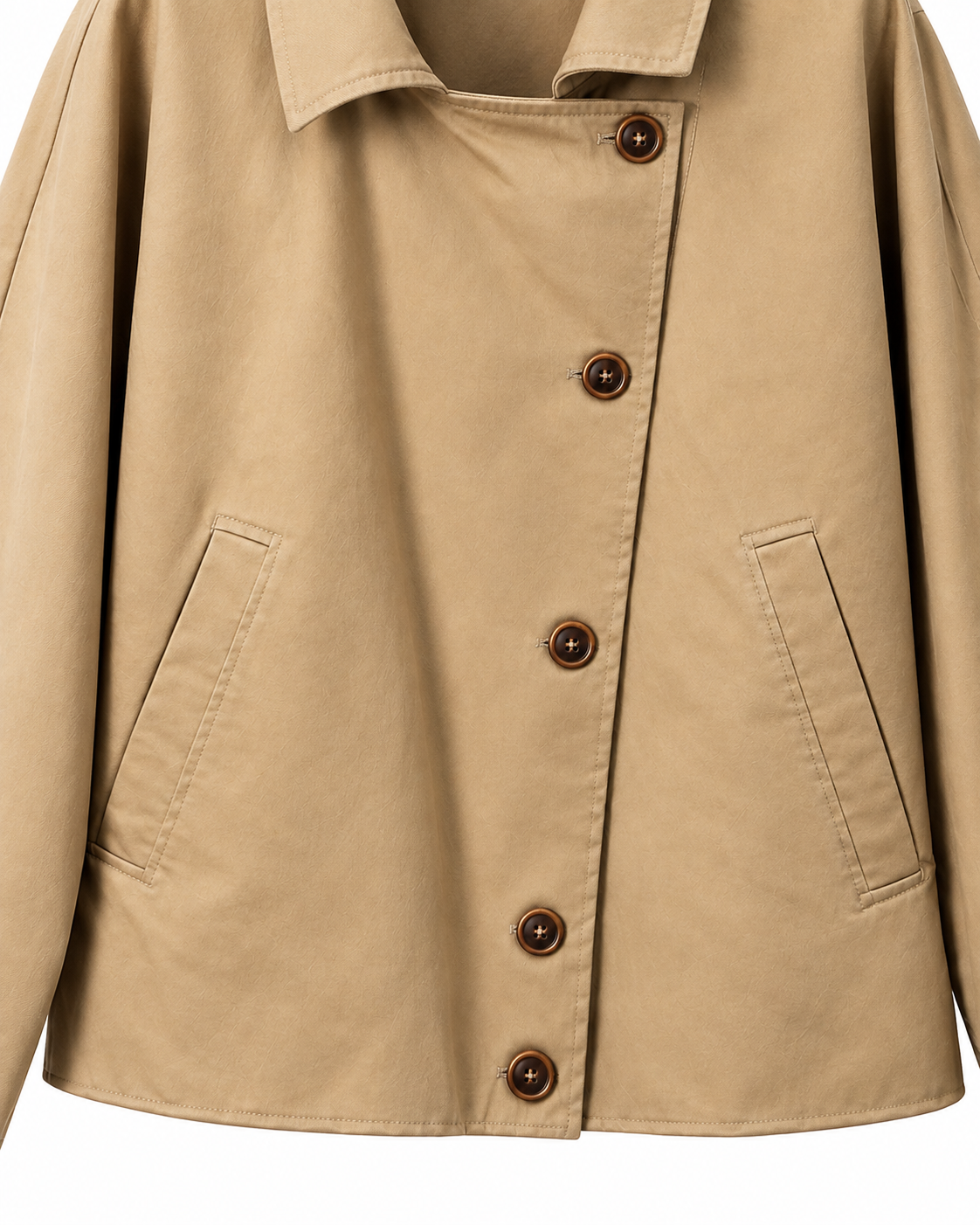 Giacca corta in canvas smerigliato