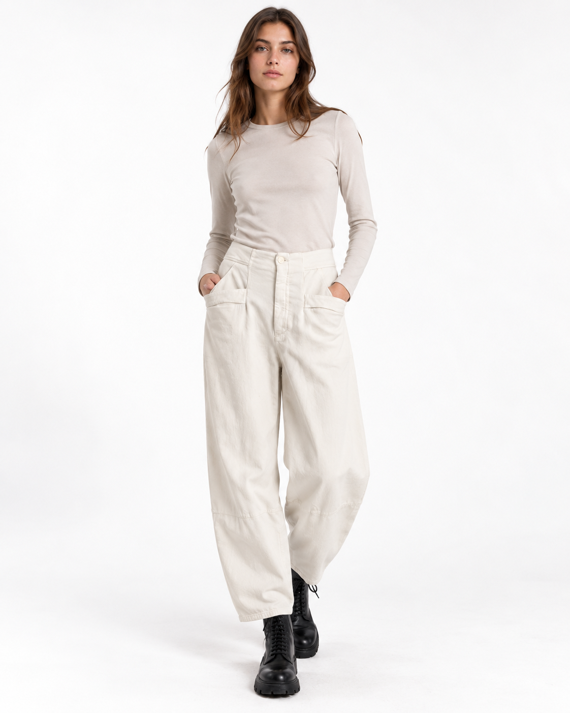 Pantalone felpa milk