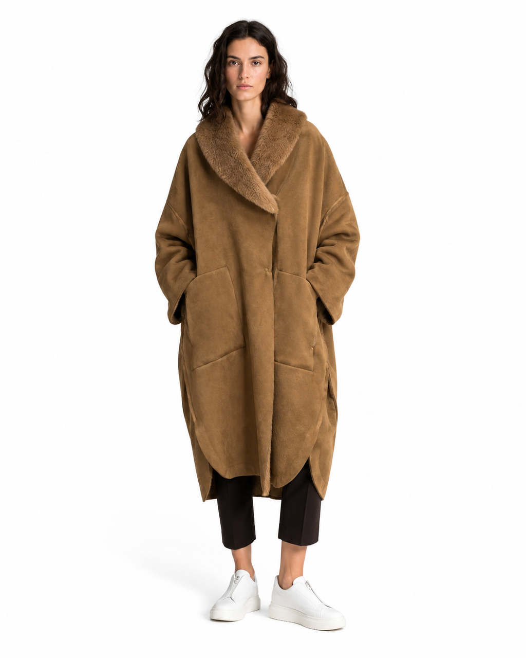 Eco-shearling color cammello Doubleface