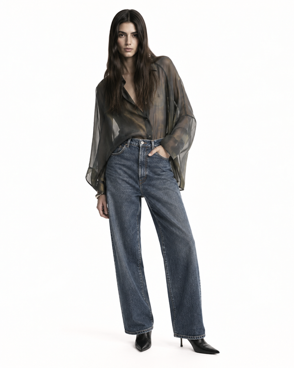 Jeans glitter blue