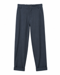 Pantalone bengalina sigaretta con risvoltino