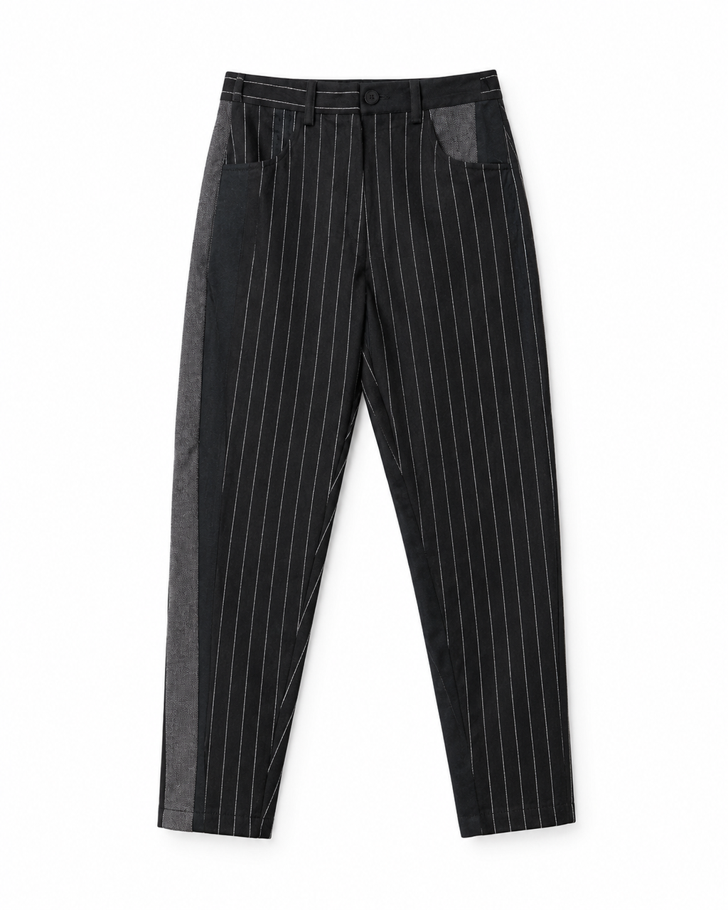Pantalone gessato (Nero)