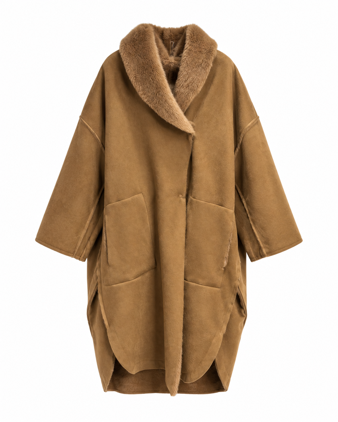 Eco-shearling color cammello Doubleface