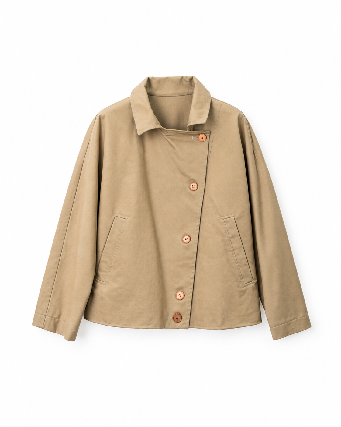 Giacca corta in canvas smerigliato