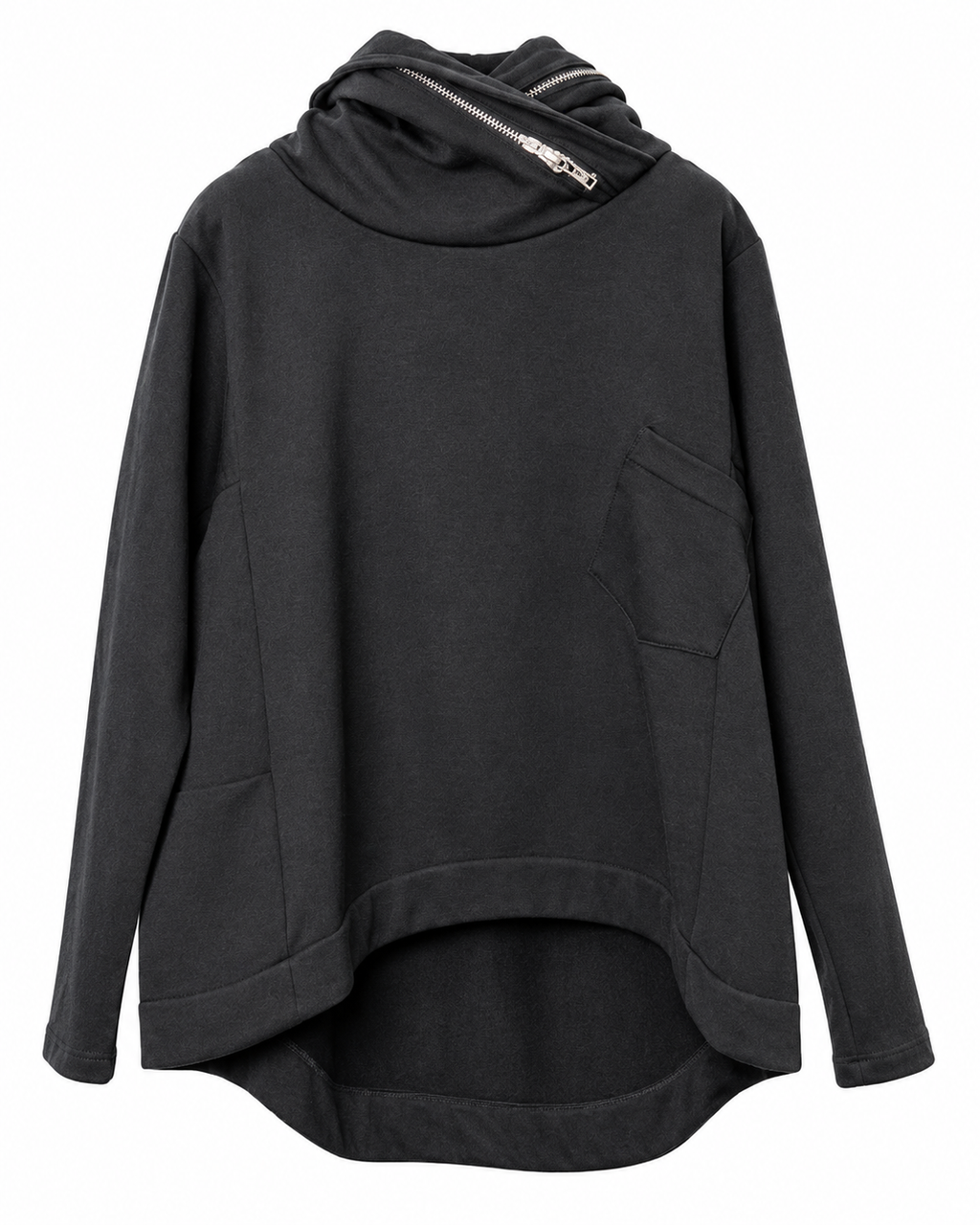 Felpa cappuccio con zip