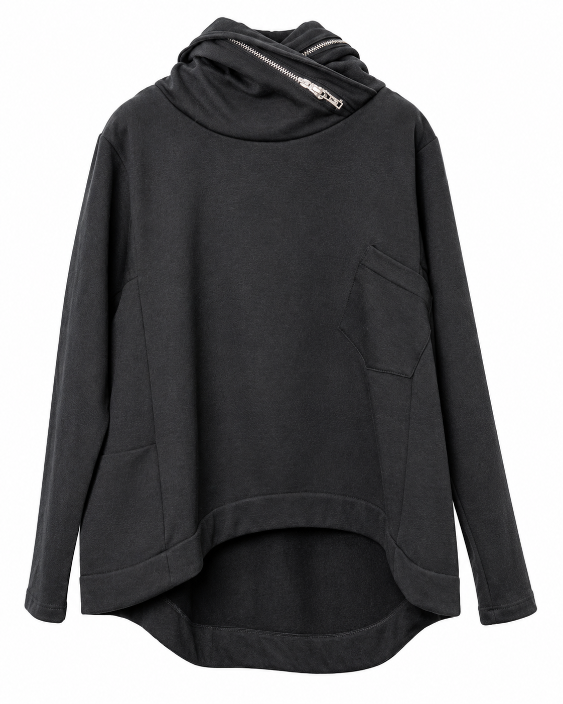 Felpa cappuccio con zip