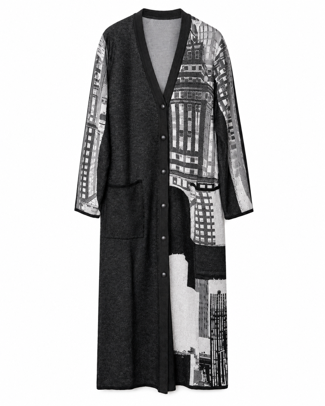 Cardigan lungo variante unica