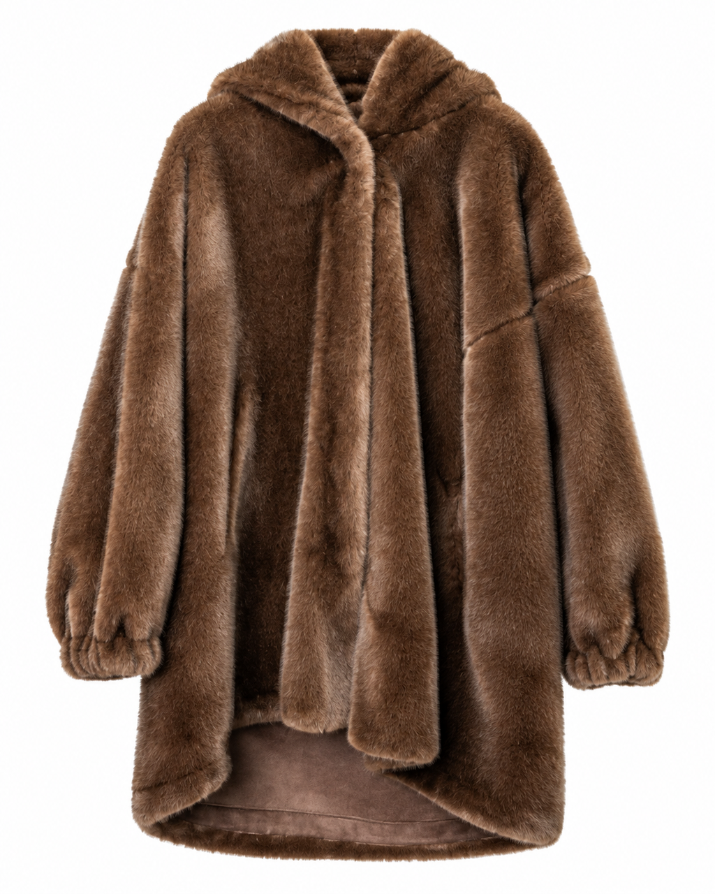 Parka con cappuccio in eco-pelliccia
