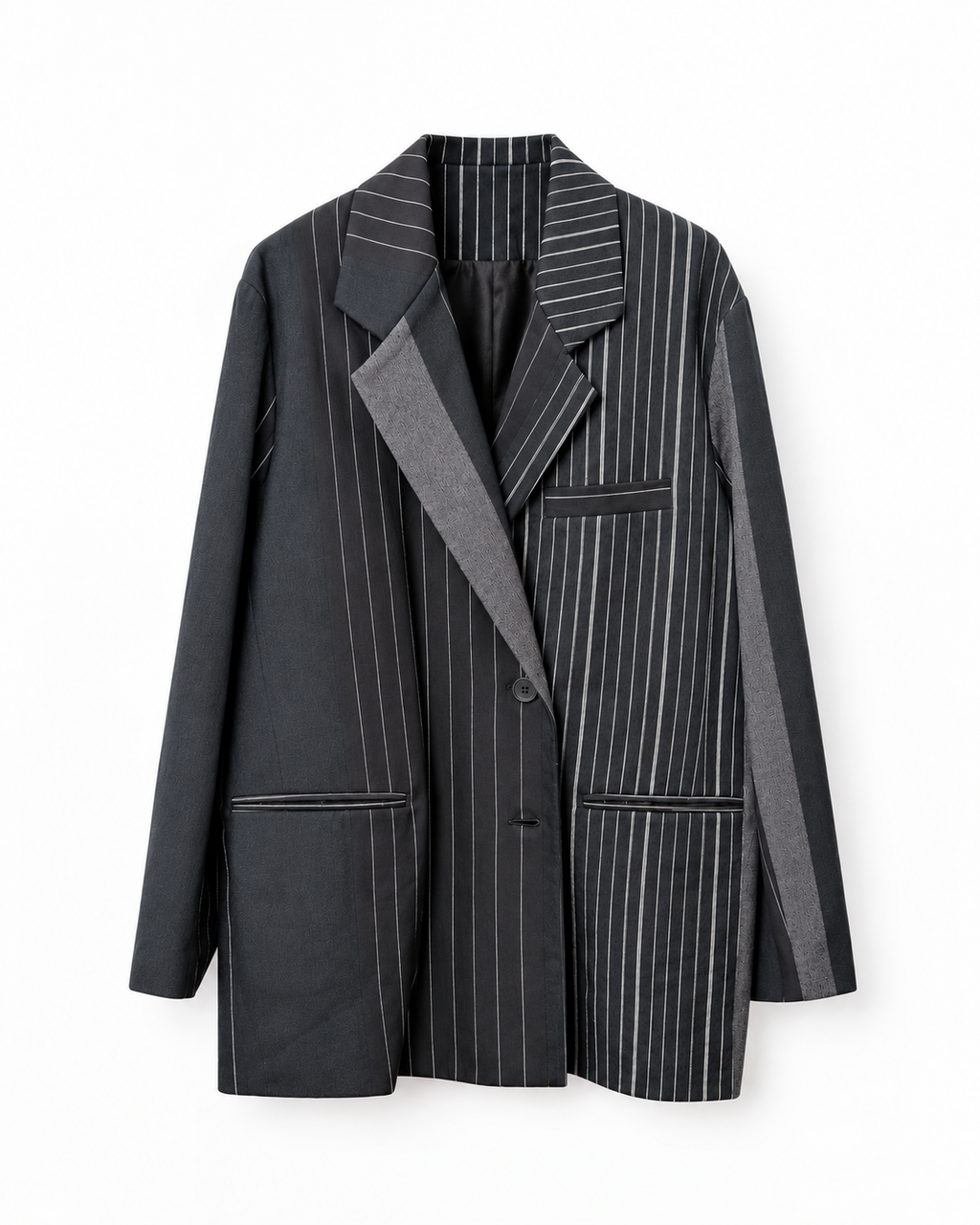 Blazer gessato over nero