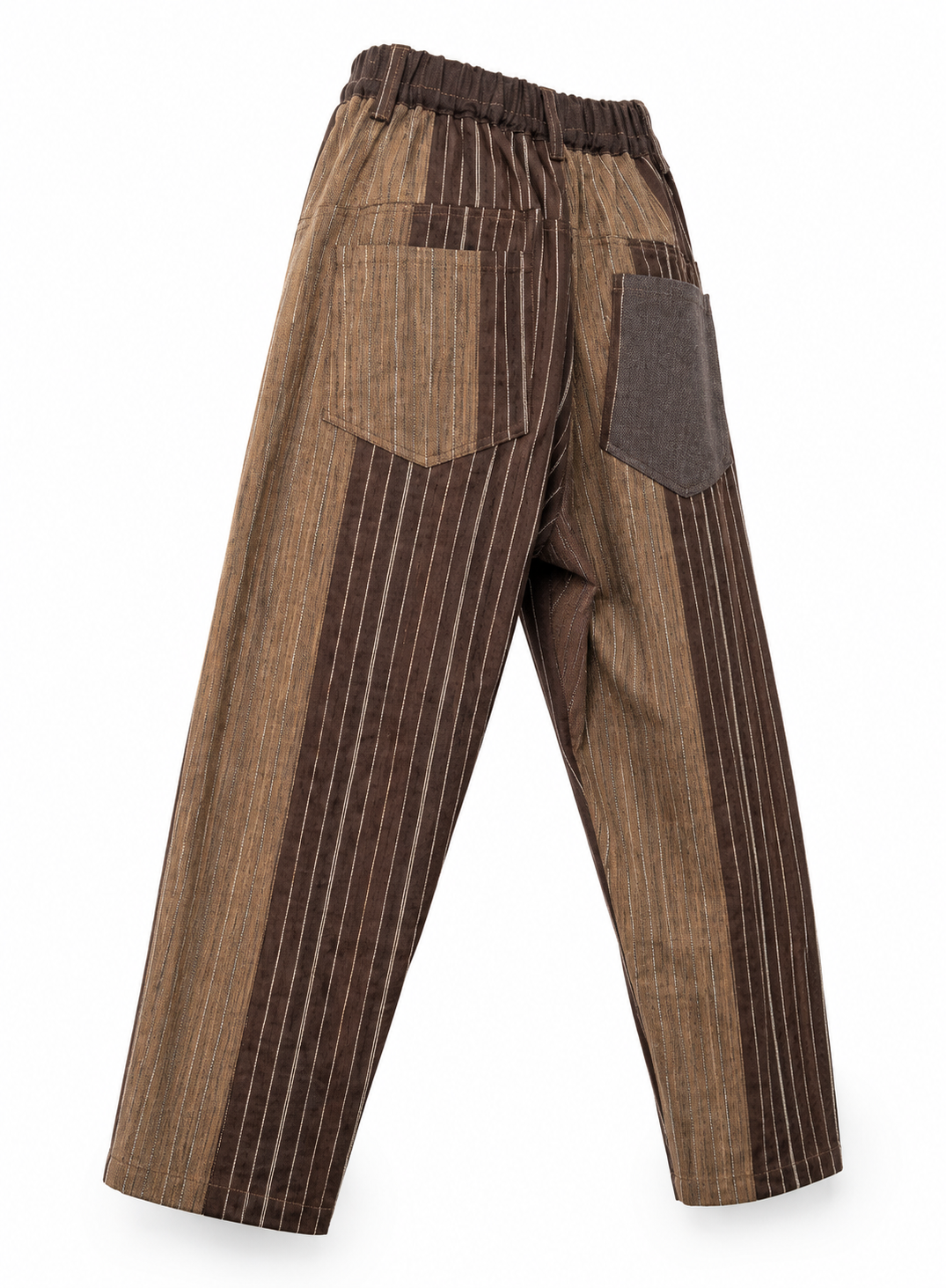 Pantalone gessato (Marrone)