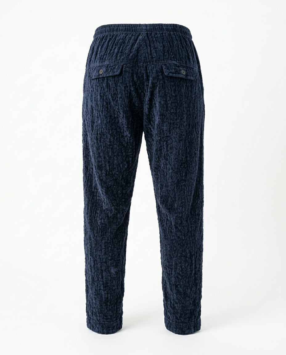 Pantalone velluto con elastico in vita