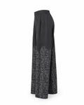 Pantalone carota ricamato nero
