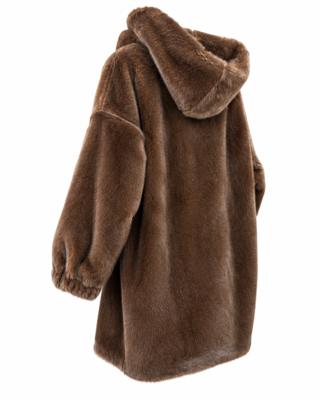 Parka con cappuccio in eco-pelliccia