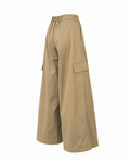 Pantalone cargo in canvas smerigliato