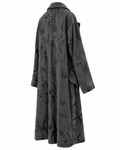 Cappotto velluto over stampato nero