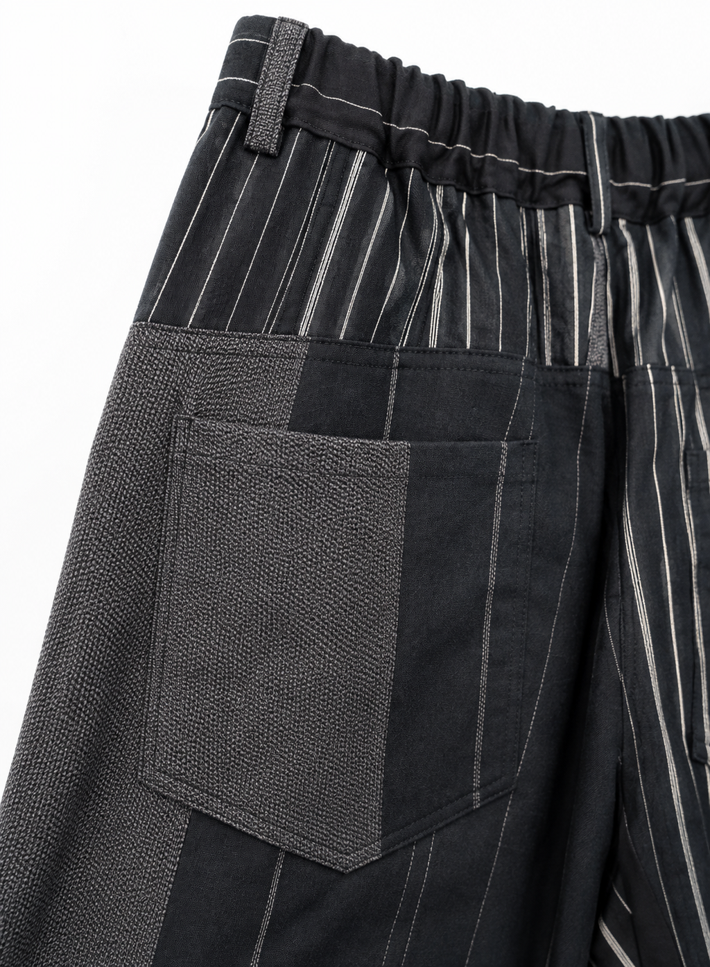 Pantalone gessato (Nero)