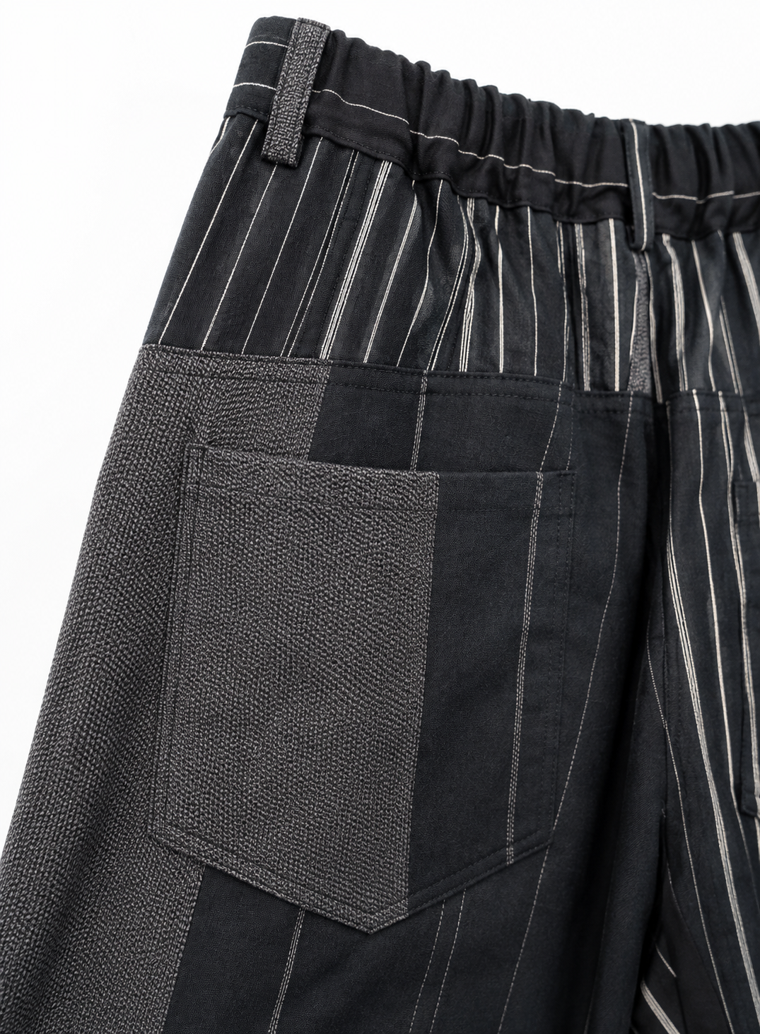 Pantalone gessato (Nero)