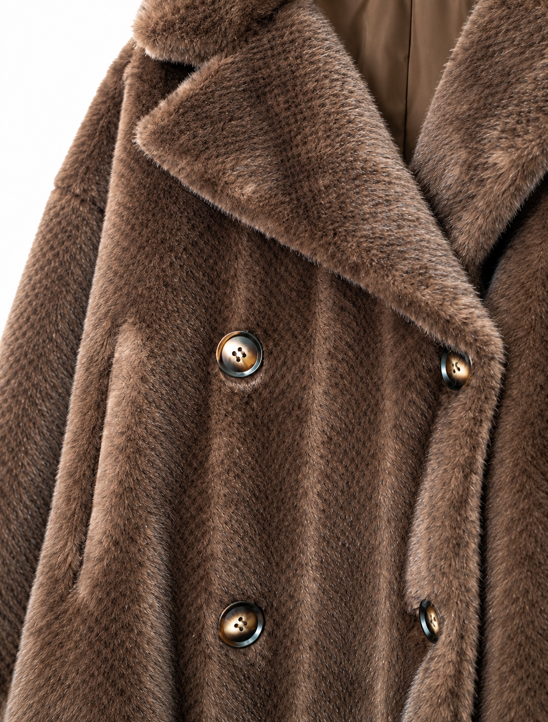 Blazer eco-pelliccia doppio petto