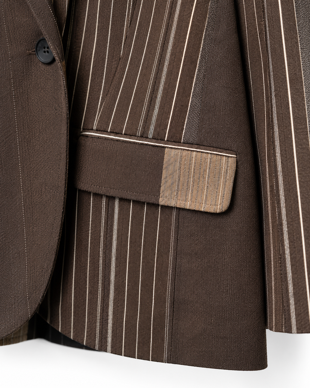 Blazer gessato marrone