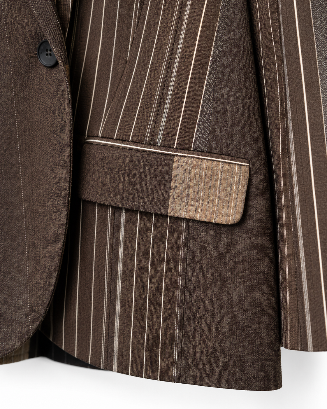 Blazer gessato marrone