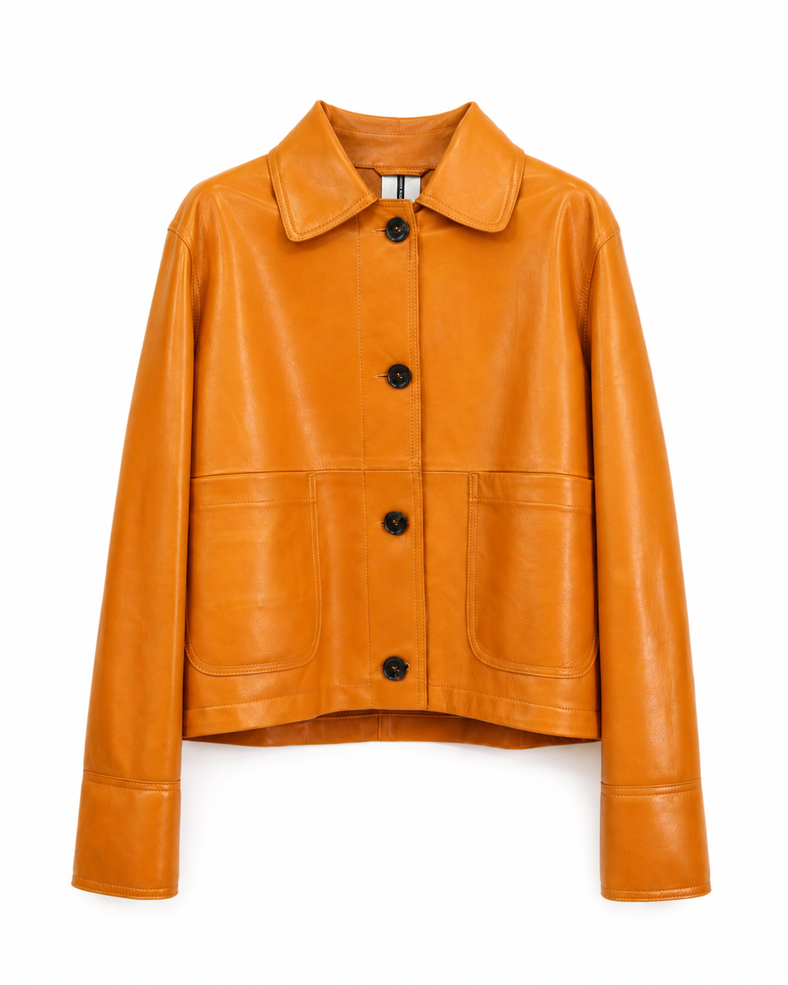 Giacca Cropped in Vera Pelle