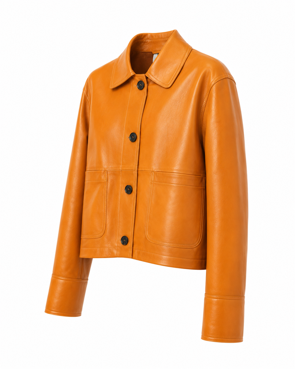 Giacca Cropped in Vera Pelle