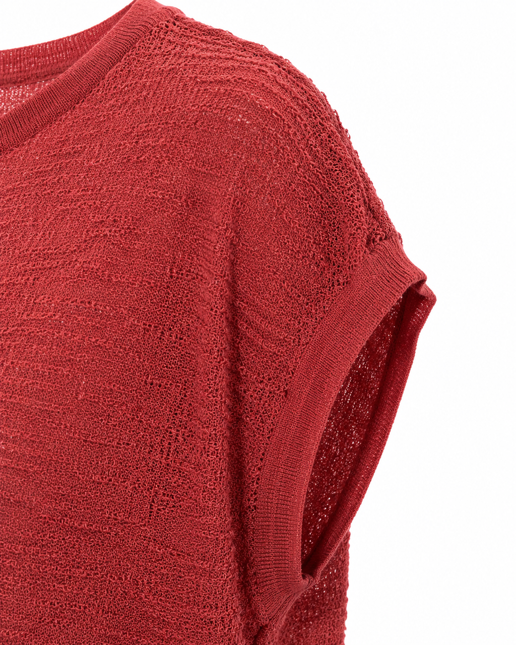 Top Senza Maniche a Maglia