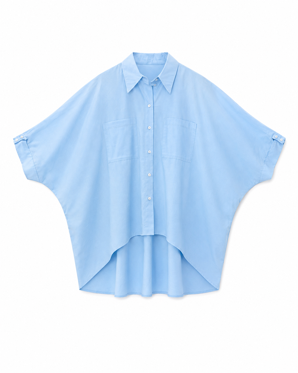 Camicia Over Popeline Azzurro