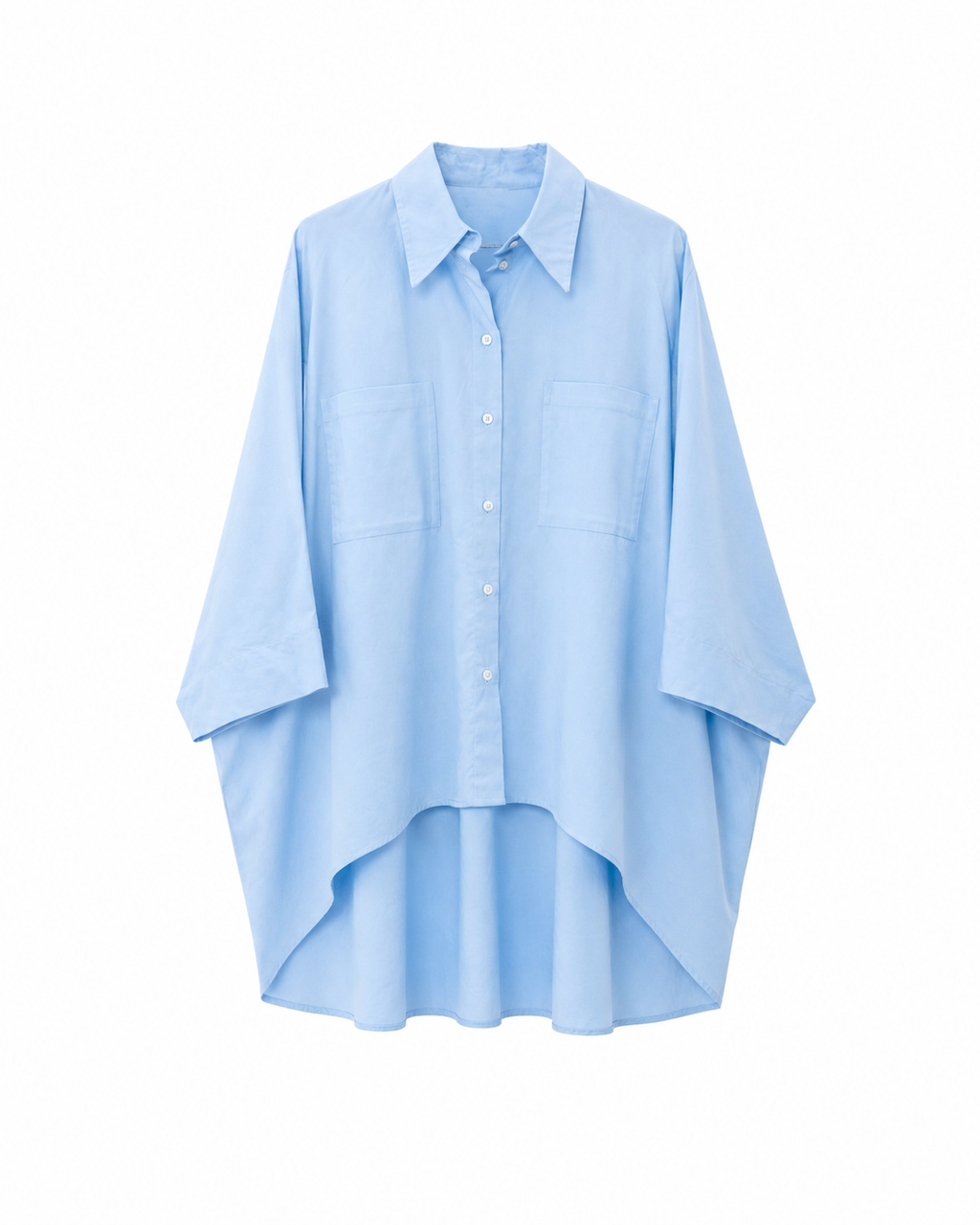 Camicia Over Popeline Azzurro