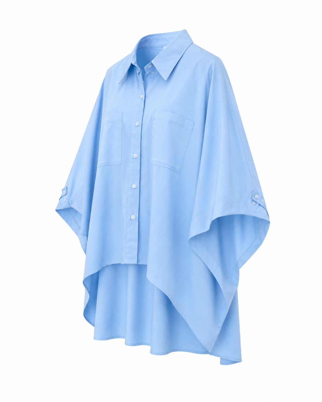 Camicia Over Popeline Azzurro