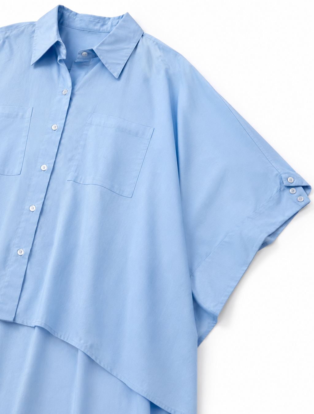 Camicia Over Popeline Azzurro