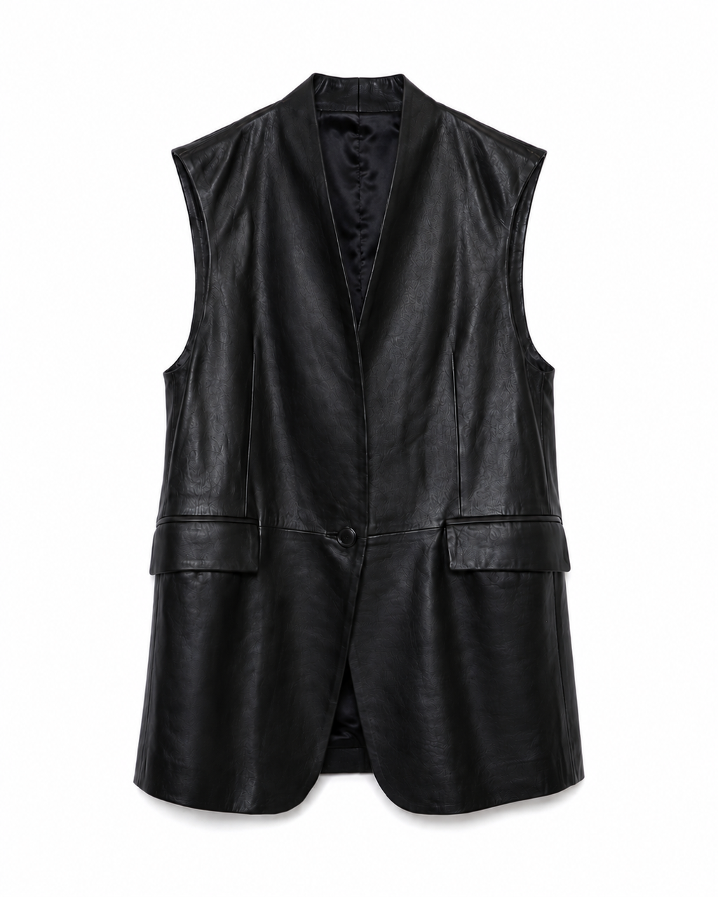 Blazer in Pelle Senza Maniche