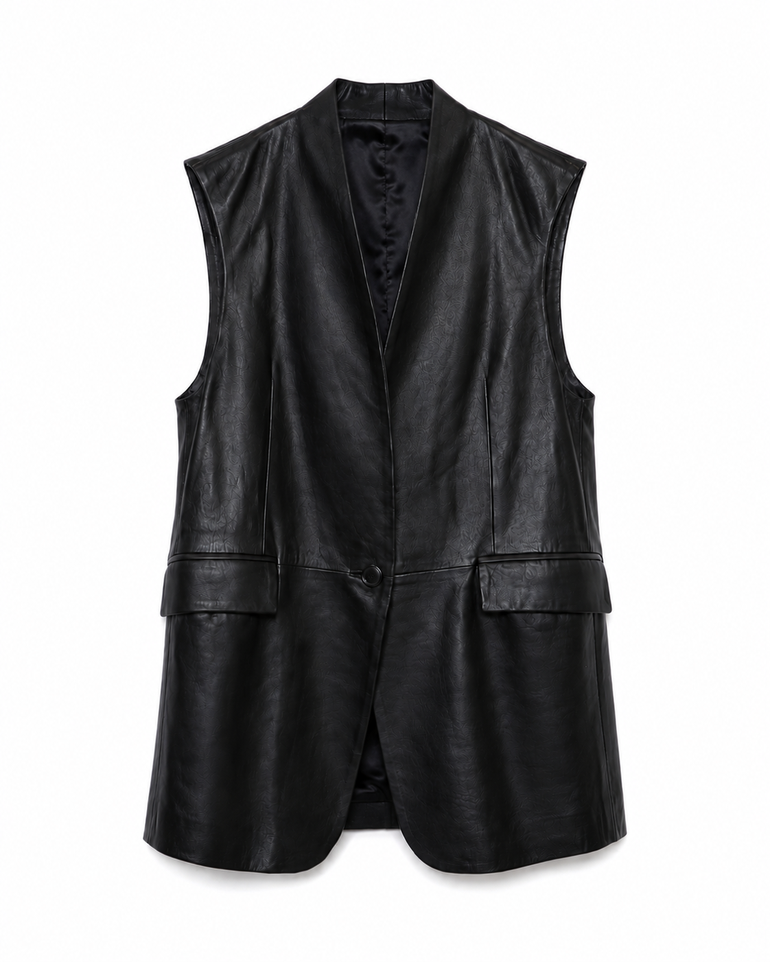 Blazer in Pelle Senza Maniche
