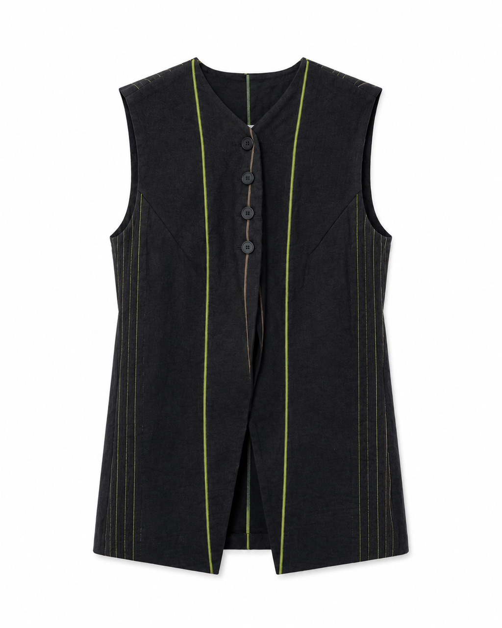 Gilet Rigato Gessato Nero
