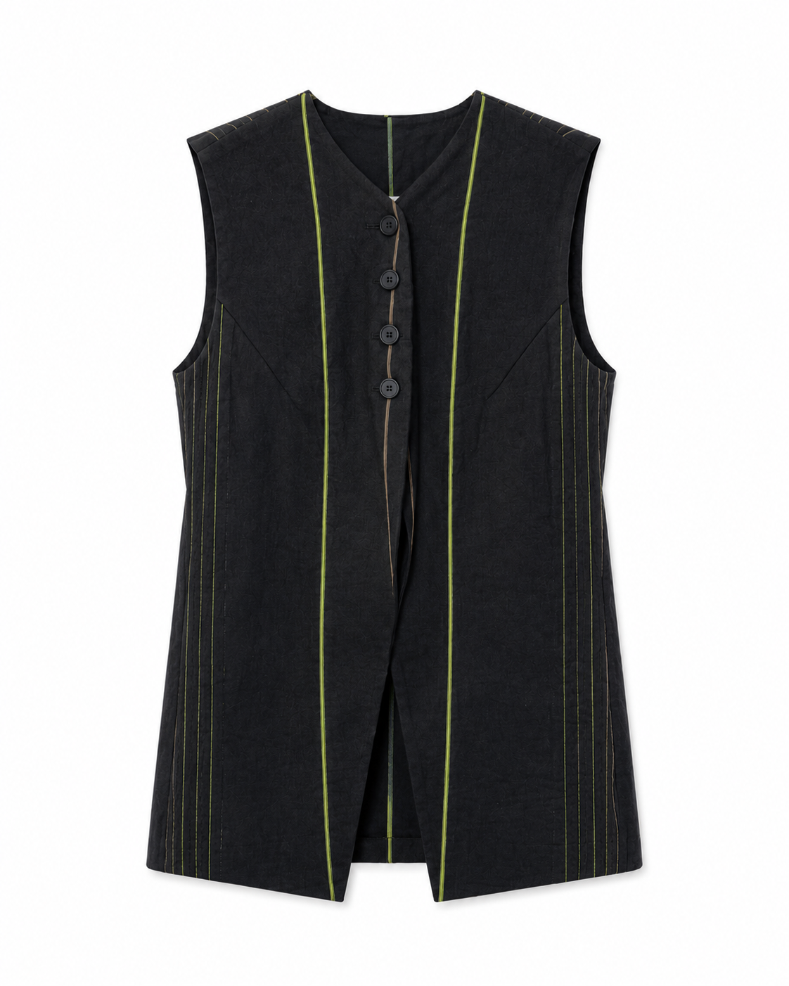 Gilet Rigato Gessato Nero
