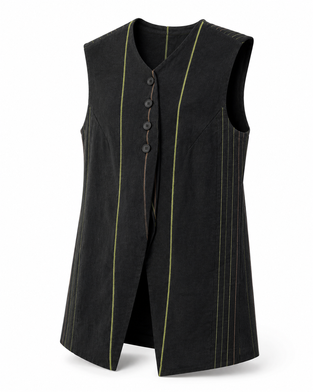 Gilet Rigato Gessato Nero