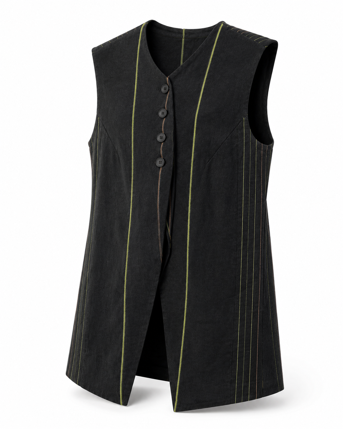 Gilet Rigato Gessato Nero