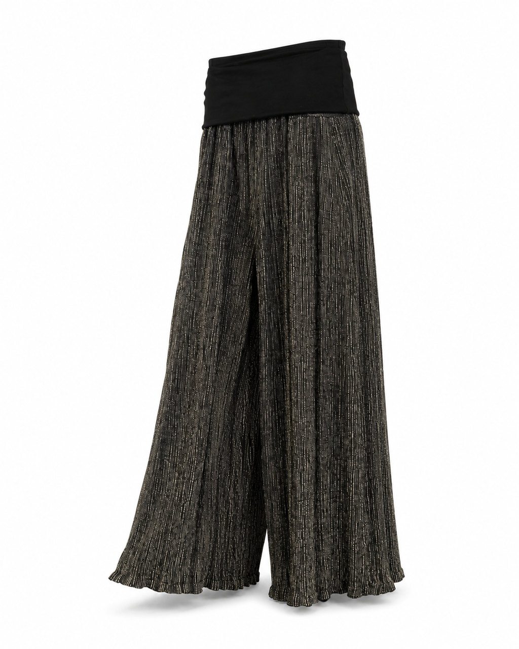 Pantalone Ampio con Fascia Alta in Vita