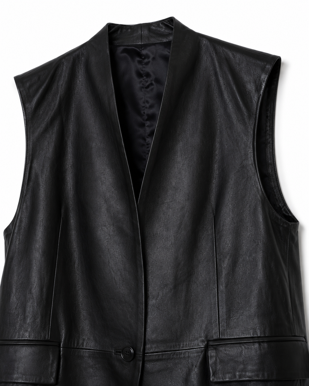 Blazer in Pelle Senza Maniche