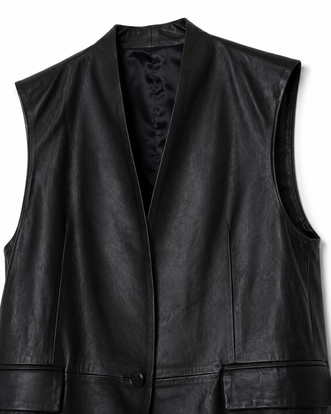 Blazer in Pelle Senza Maniche